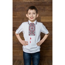 Embroidered t-shirt with short sleeves "Podilla" red